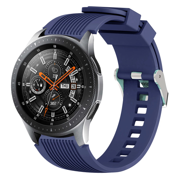 22mm silikonrem för Samsung Galaxy Watch 46mm Gear S3 Frontier Huawei watch 46mm Mjukt bekvämt armband för Amazfirt GTR Midnight blue A Amazfit GTR 47mm