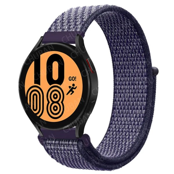 Nylon för Samsung Galaxy Watch 6 5 Pro/4/classic/gear s3 frontier/active Sport Armband Huawei watch gt2 3 22mm 20mm Rem 61 Heart Violet 22mm