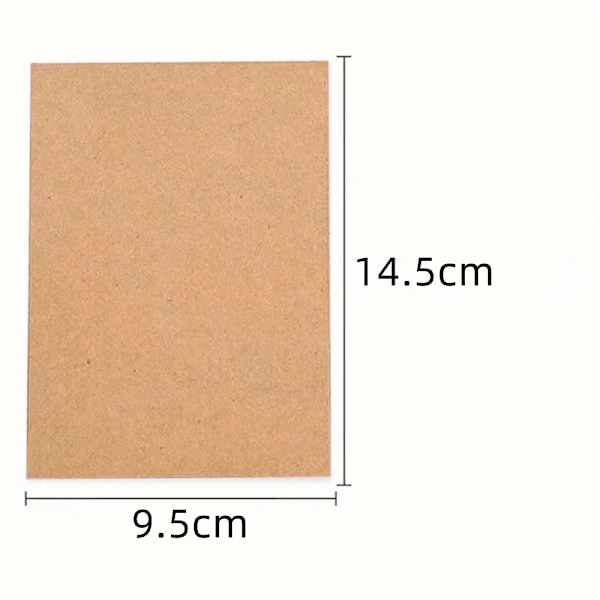 20/50/100 stk. 14,5x9,5 cm Kraftpapir Kortpapir DIY Hilsenskort Gaveemballage Papir Blankt Postkort Håndtegnet Kladde Khaki 100pcs