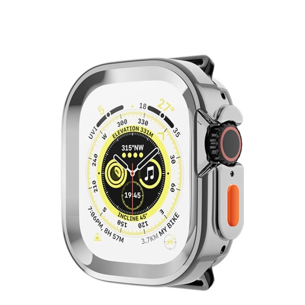 Fulltäckande case för Apple Watch Ultra 2 1 49 mm TPU-ram för Iwatch series 8 Skal Ramskydd Bumper Accessories Cover Plating Silver For Ultra 49mm