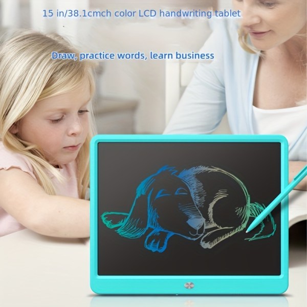 12,7 cm LCD-skrivplatta, ritbräda med stor skärm, elektronisk grafikplatta, klotter och klotterbräda Leksaksskisstavla Ritplatta för barn Blue