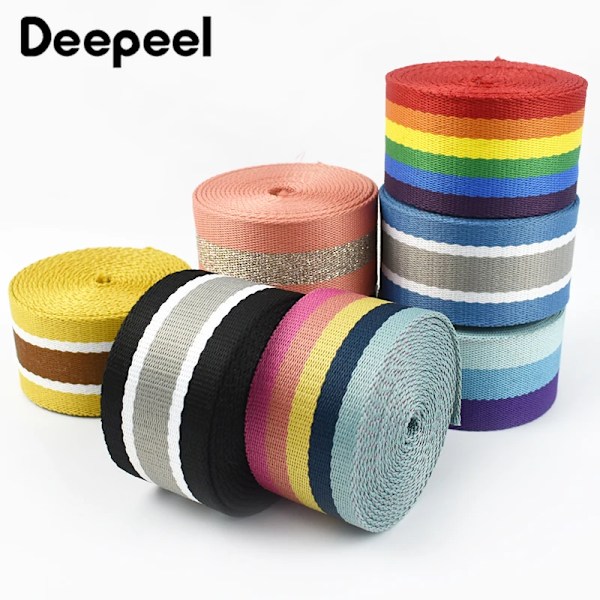 2/3/4/5 meter 38 mm Jacquard nylonband 1,6 mm tjock band för väskor rem bagage bälte dekorationstejp DIY sytillbehör 04 2Meters