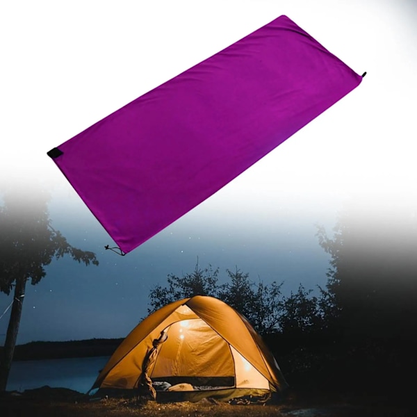 Sovsäcksfoder Polar Fleece Campingfilt för Vuxna Utfällning 180x80cm PURPLE