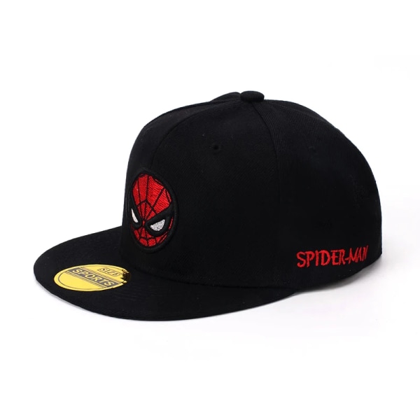 2023 Spiderman Cartoon Baby Hat Barn Baseball Cap Pojke Tjej Marvel Kepsar Snapback Hip Hop Barn Cap för toddler Justerbar 2-8Y black spiderman