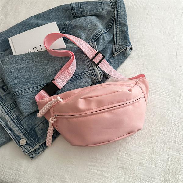 Sommar Casual Candy Färg Axel Dumpling Väska 2024 Ny Trend Neutral Daily Chest Bag Estetisk Mode Crossbody Väskan Green