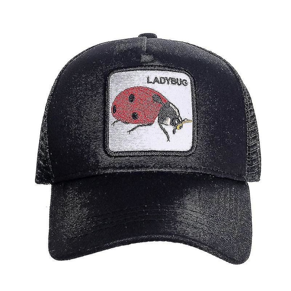 Farm Animal Trucker Baseball Cap Hatt Mesh Style Män Kvinnor Hip Ho Ladybug