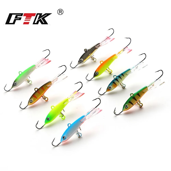 FTK Isfiskeri Lokke 12g/6.7cm Vinter Jig Lokke Balancer Hård Lokke 3D Øjne Fiskeri Krog Bly Hård Lokke Tackle FSBD008-019