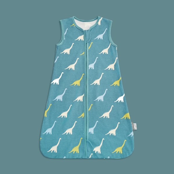 0-24 Months Baby Sleeping Bag Summer Thin Layer Sleep Sacks 0.5Tog One-Piece Sleepwear Beige Wheat Printed Anti-Kick Blanket Dinosaur M