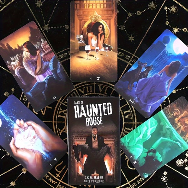 Nytt Tarot Of The Haunted House Oracle Card, Guidance Divination Fate Tarot Deck Brädspel för vuxna 1pc