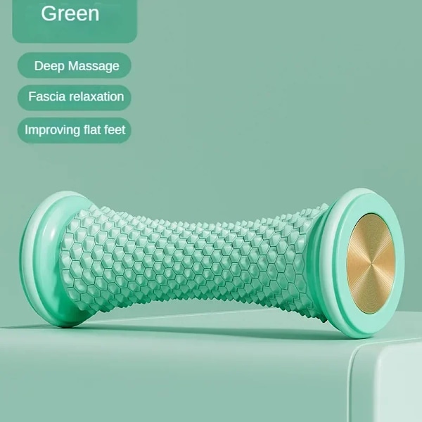 Fodmassage Roller Yoga Massagebold Plantar Fascia Roller Muskelafspændingspleje Plastik Manuel Fodmassager Green