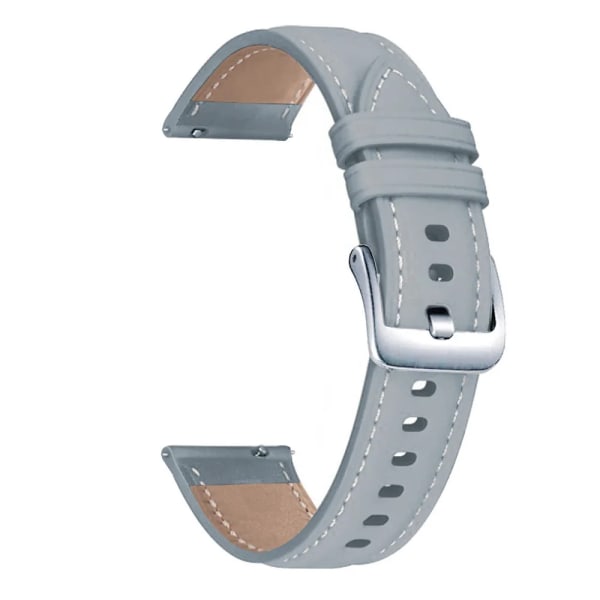 22mm 20mm Läderarmband För Samsung Galaxy Watch 3 41 45mm 46mm 42mm Armband För Amazfit GTR GTS 4 3 2 Klockarmband för Huawei GT grey si For Galaxy 46mm