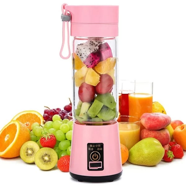 380ml bærbar elektrisk frugtpresser hjem USB genopladelig smoothie maker blendere maskine sportsflaske juicerkop Green