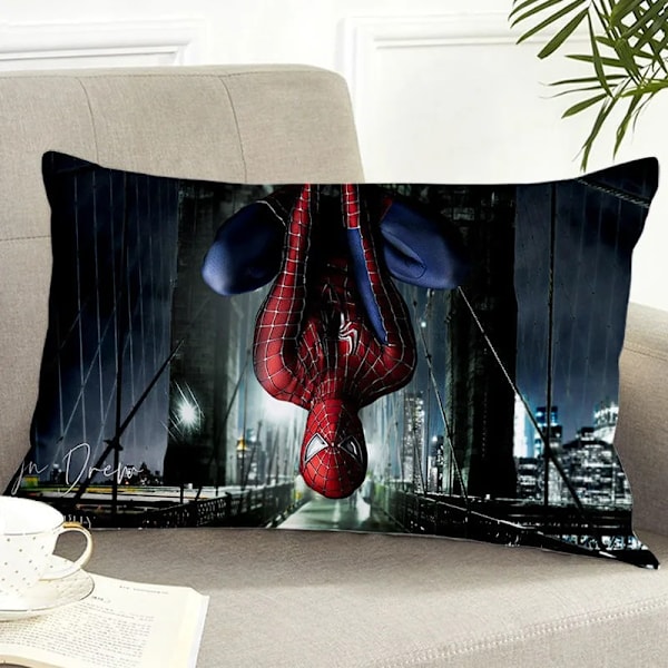 Marvel Spider-Man Hjälte Ördsäck Vardagsrum Soffa Super Mjuk Kudde Överdraget Lämplig För Hem Sovrum Dekoration Ördkort 17 40x60cm