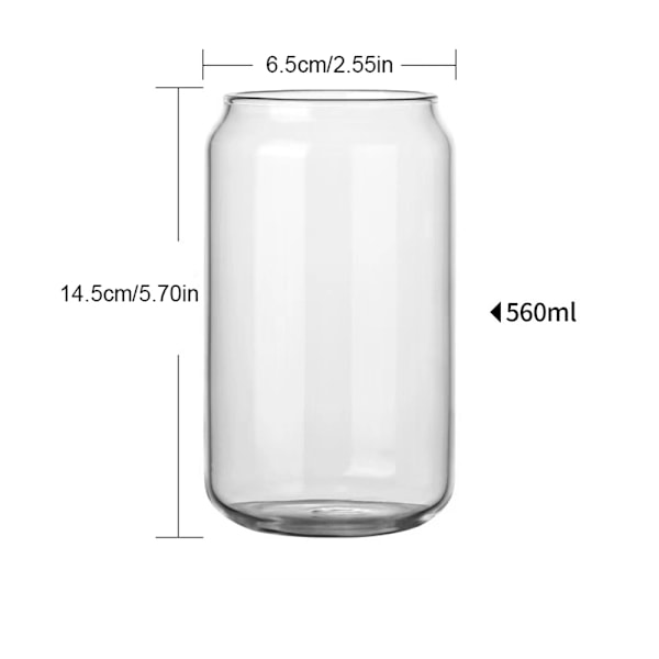 560ML/400ML Glaskop med låg og sugerør Transparent Boblete Kop Saftglas Ølkande Mælk Mocha Kopper Morgenmad Kande Drikkevarer Without cover 560ML 400-560ml