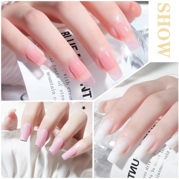 Poly Nail Gel Set 8/6/4 ST Poly UV Gel Set För Nail Extension Finger Quick Building Gel 24 Color Extension Gel Set Manikyr Set 4 Color set 2