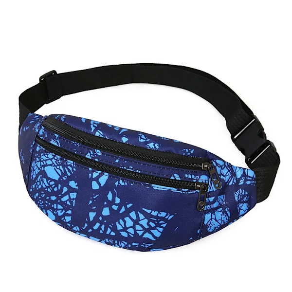 Ny Holografisk Dame Bæltetaske Sport Løbe Bæltetaske Mænd Crossbody Taske Fashion Brysttaske Telefonpung Multifunktionel Bæltetaske Bum Blue