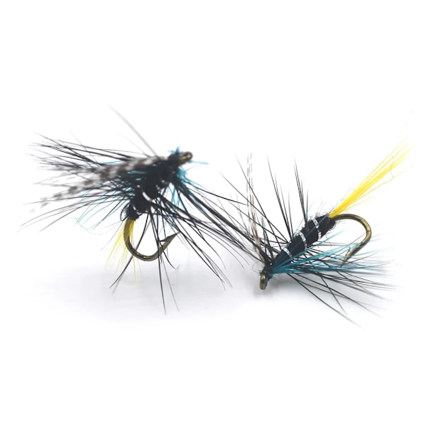 MNFT 10 stk. 12# Blå Sort Levende Nymfe Fluer Fiske Bass Fly Tør Hæk 10Pcs In Bag