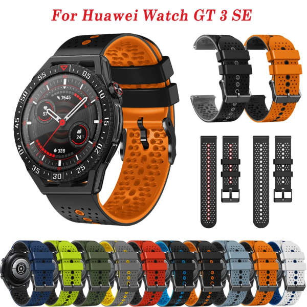 GT3 SE Silikonarmbandsbyte för Huawei Watch GT 2 GT 3 46 mm Smartwatch-rem GT2 Pro/GT3 Pro 46 mm handled 22 mm armband F 22mm Huawei GT 3 SE