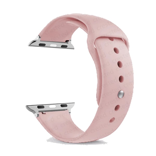 För Apple Watch -band 45 mm 44 mm 49 mm 40 mm 41 mm 42 mm Silikon Sportarmband correa iWatch Strap Series SE 9 8 7 6 5 3 4 Ultra 2 rose pink 42 44 45 49 mm