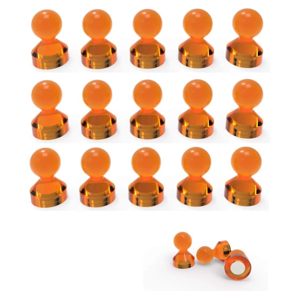 10 kpl magneettipainikkeita, toimistopainikkeita, vahvoja neodyymimagneetteja, kartiomagneetteja, supermagneetteja, jääkaapin tarroja, magneettipainikkeita A  Orange 10PCS