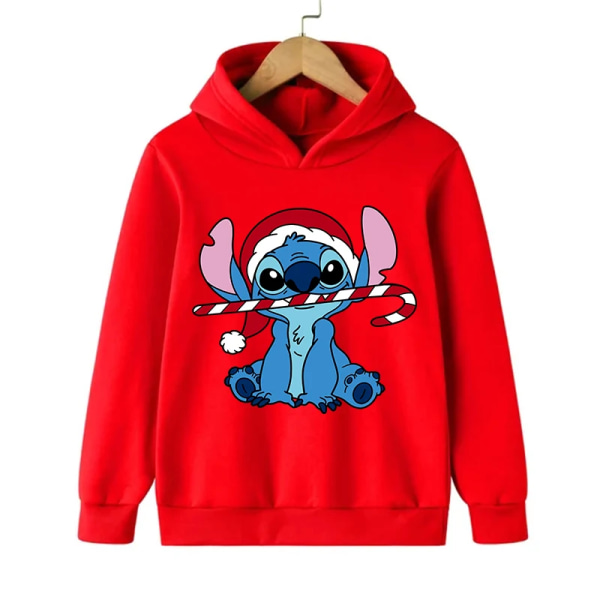 Ny Stitch Hoodie Jul Barn Tecknade Kläder Barn Flicka Pojke Lilo and Stitch Sweatshirt Manga Hoody Baby Casual Topp 59025 150CM