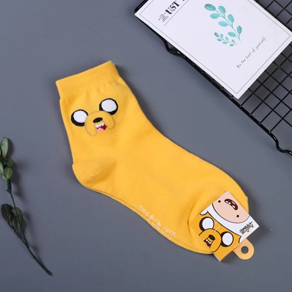 Damer Socks Kvinnor Bomull Harajuku Söta Strumpor För Flickor Streetwear Ankel Socks Skriv Ut Hipster Mode Djur Tecknad Strumpar 01