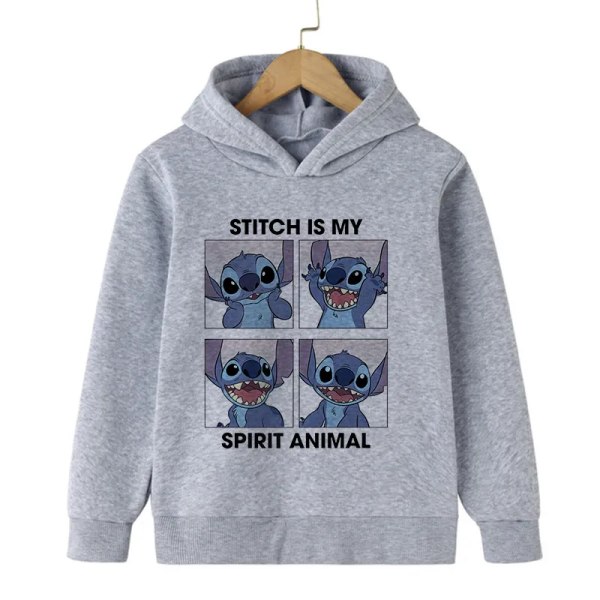 Tecknad Manga Rolig Anime Stitch Hoodie Barnkläder Barn Flicka Pojke Lilo and Stitch Sweatshirt Hoody Baby Casual Topp 965 110CM
