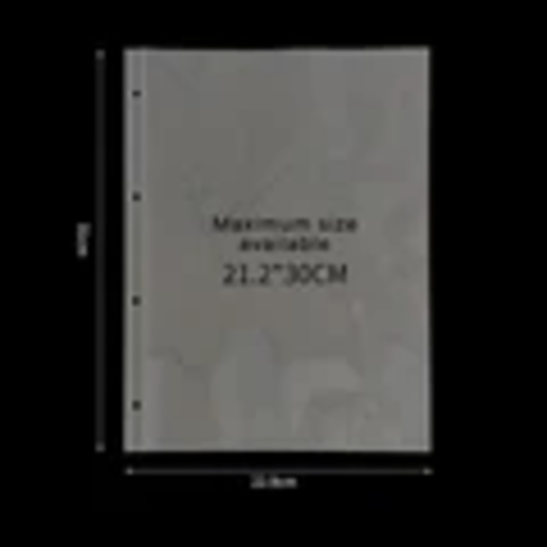 10Pcs A4 Clear Photo Album Refill Sidor Filskydd 4 Hålor 9 Ring Binder För Photocards 1grid