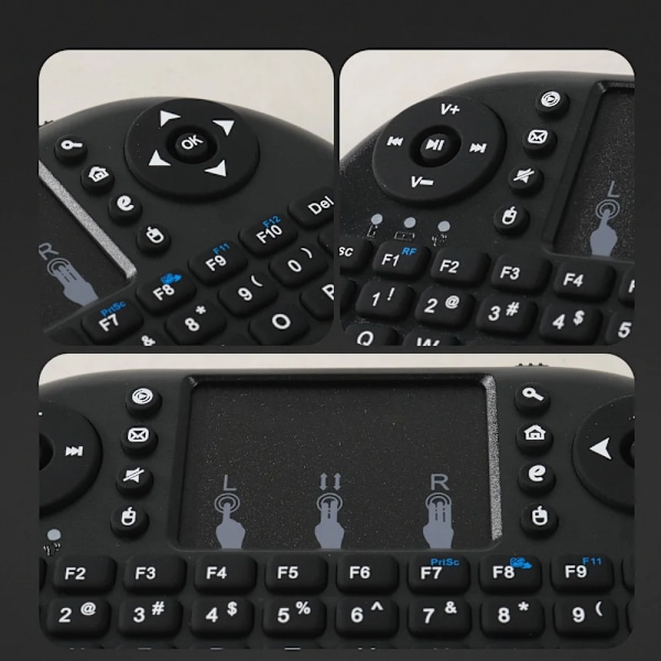 I8 Mini Trådlös Tangentbord 2.4G Handhållna Touch Classic Svart Franska Spanska Ryska Flygmus Spel Tangentbord För Android Tv Box Pc-Datorn Portuguese Lithium Version
