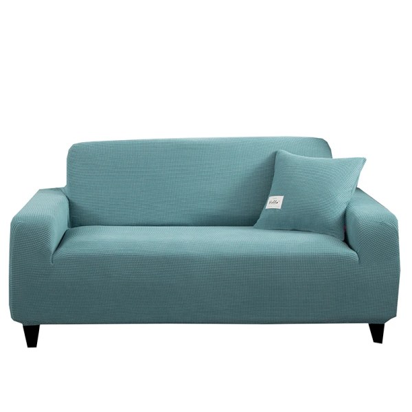 Elastiska sofföverdrag till vardagsrummet Geometrisk fåtölj Stickad majs rutnät Tyg soffa Slipcovers Stolskydd Heminredning Blue 5Seat 300-380CM