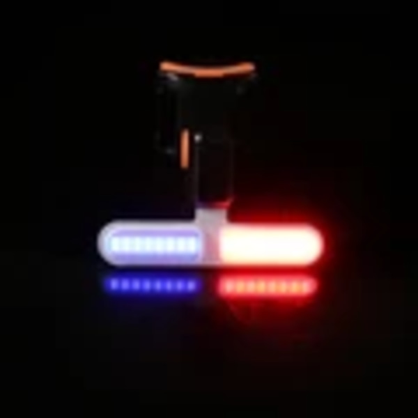 Bicycle Rear Lamp 100usb Rechargeable Mountain Bike Tail Rear Lamp Night Riding Bicycle Accessories Creative Multi Lighting Modl Warning word