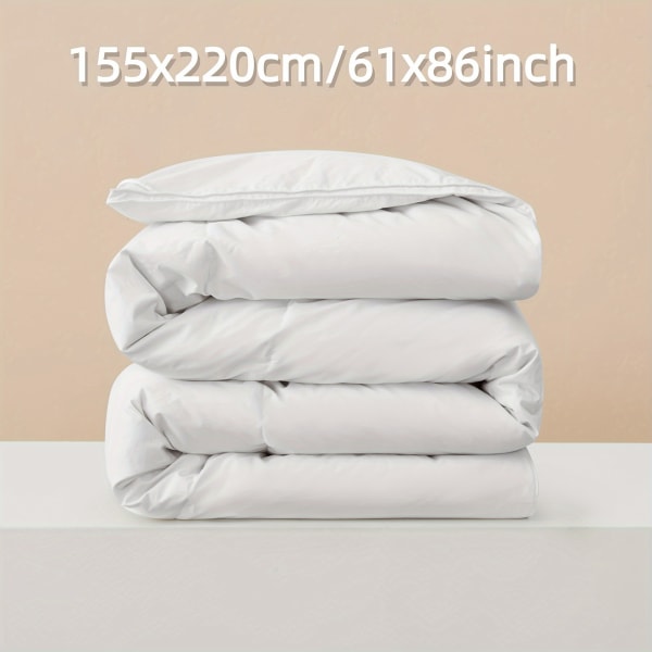 1 st fjäderduntäcken - All Season Ultra Soft andas alternativ duntäcke, Box Stitch Täcken, maskintvättbart sovrum White 155cm*220cm
