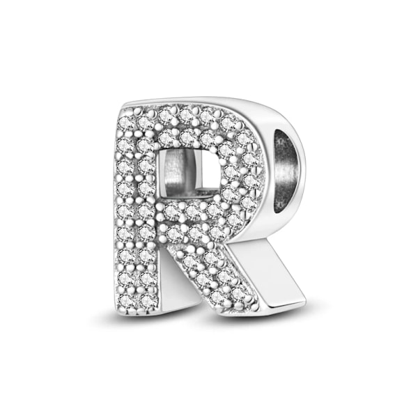 A-Z Alfabetet Berlocker Pärlor 925 Sterling Silver LOVE Brev Hänge Passar Original MULA Armband DIY CZ Zirkon Smycken Present KTC165-R