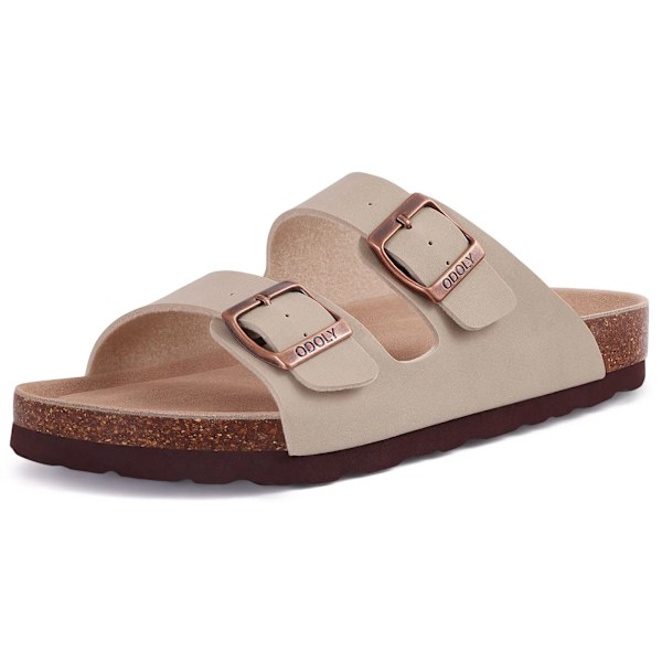 Smile Pop Ko Suede Mænd Clogs Tompa Kvinder Suede Clogs Mænd Læder Muldyr Kork Fodseng Sandaler Med Arch Su Apport Strand Slides PVC-Stone3 40(fit 24.5m)