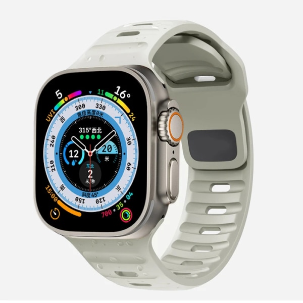 Mjuk silikonrem för Apple Watch Band Ultra 49mm 44mm 45mm 42mm 41mm 42mm 38mm sportklockarmband iwatch Serise 8 7 6 5 armband 13-Beige 38mm 40mm 41mm