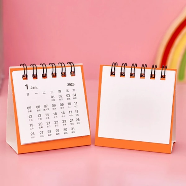 2025 Mini Tecknad Skrivbord Kalender Söt Frukt Djur Bärbara Pocket Kalender Hantera Tid Schema Desktop Dekoration A1