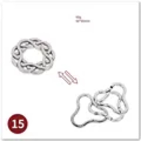 Klassisk IQ-metall hjärngympa magiska förbryllande pusselspel leksaker för barn vuxna roliga presenter metallpussel Alloy Knot Silver