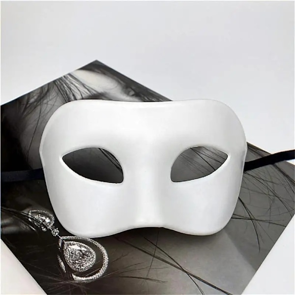 Kvinna Män Masquerade Mask Prom Retro Mönster Solid Färg Masker Mardi Gras Kostym Party Påsk Bröllop Födelsedagshall Owenen Style A