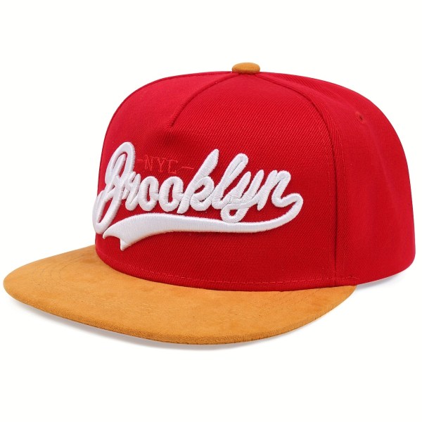 2st Brooklyn Broderi Snapback Hatt Unisex färgblock Hip Hop cap Lätt justerbar pappa hattar Kvinnor Män Grey Eaves Navy Blue