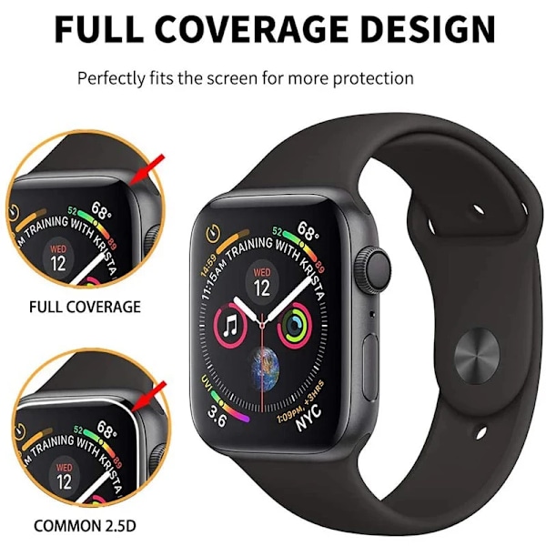 Fullskärmsskydd För Apple Watch Ultra 1 2 49Mm Keramisk Film För Iwatch Series 9 8 7 Se 4 5 6 41Mm 45 Mm Mm 44Mm 40Mm 42Mm 38Mm 3pcs Series 456 SE 40mm