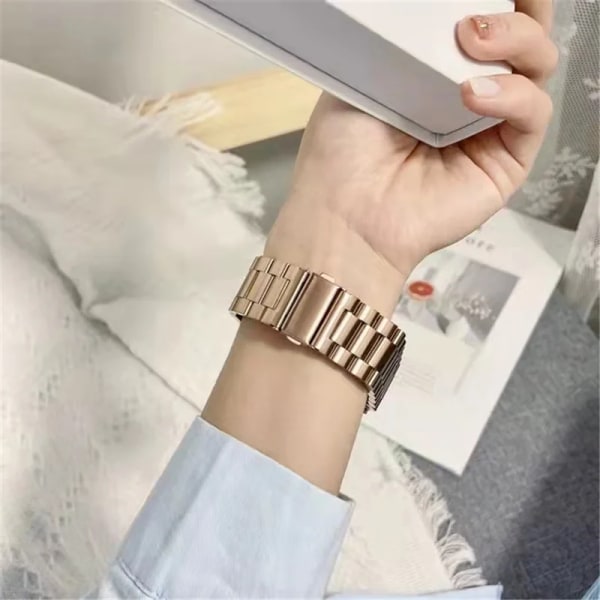 Armband i rostfritt stål för Apple watch 38mm 42mm Metal WatchBand 40mm 44mm Sportarmband för iWatch serie 7/6/SE/5/4/3/2 Gold For UItra 49mm