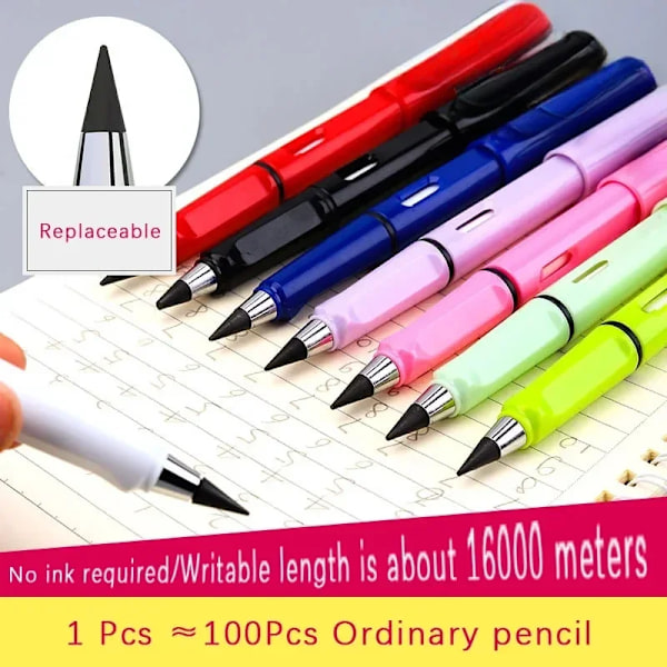 8 Pcs/Set Obegränsad Evig En Penna Ingen Bläck Skriva Magic Brevpapper För Att Skriva Konst Sketch Kawaii Skola Leveranser Gel Penna G