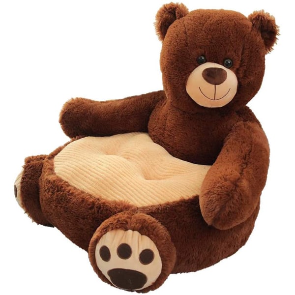 Barn plysch soffsits barnstol komfort fåtölj Dark Brown Bear