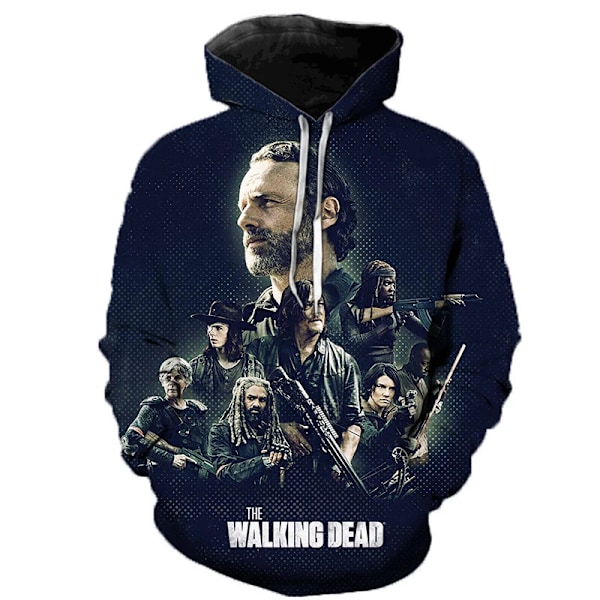 The Walking Dead Hoodies 3D Skræk Tv Drama Mænd Kvinder Overdimensionerede Halloween Pullover Hooded Sweatshirts Gade Tøj Tøj LMXQH2024175YQ XL