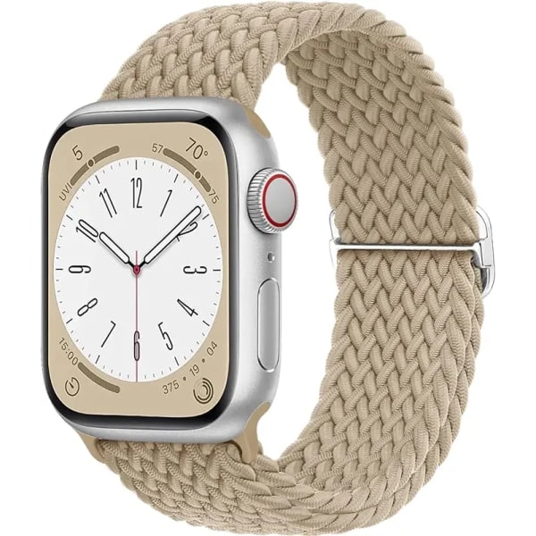 Solace Bands Elastiska NStretchy Braided Solo Loop kompatibel med Apple Watch Band 38mm 40mm 41mm 42mm 44mm 45mm 49mm AP-BZ1D 42 44 45 49mm