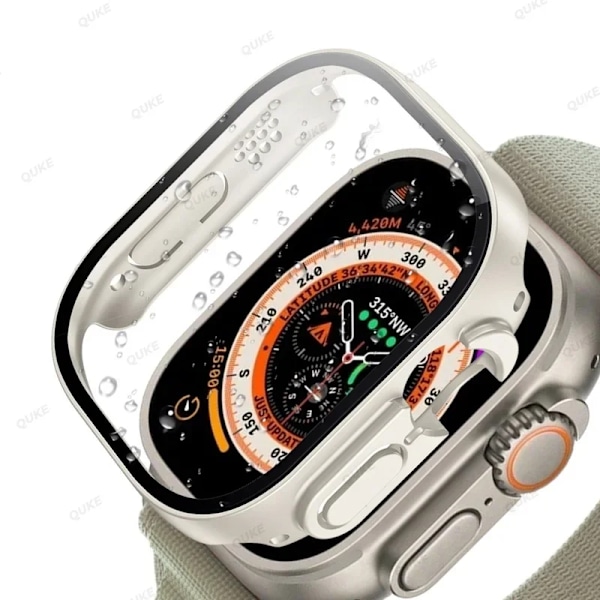 Karkaistu lasisuoja Apple Watch Ultra 49mm:lle, älykellon lisävaruste, PC-puskuri, näytönsuoja, kotelot iWatch-sarjalle S-ranneke Starlight 22 For Ultra 49mm