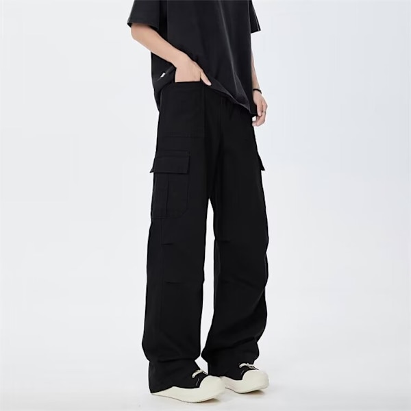 Nya Amerikanska Fallskärmsjägare Överalls Mäns Fahionabla Japanska Lösa Överalls Ruan Handsome Straight Långa Byxor Apricot XXL