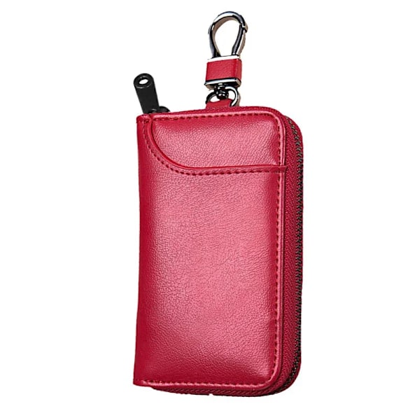 Populär Unisex Nyckelväska Multifunktionell Organiserings Plånbokshållare Smart Hushållerska Bil Liten Nyckelväska Nyckelfodral Red With buckle