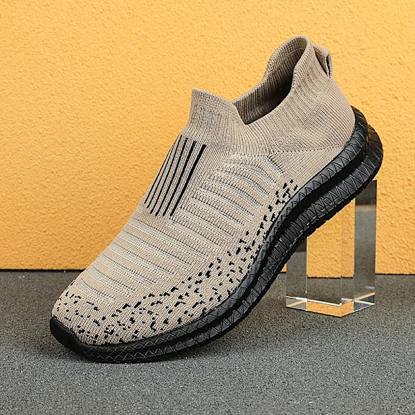 Åndbare Mænd Casual Sko Let Udendørs Mænd Gåture Sko Anti-Slip Mænd Sneakers Slip På Flats Vulcanizers Sko 2023 Black 41