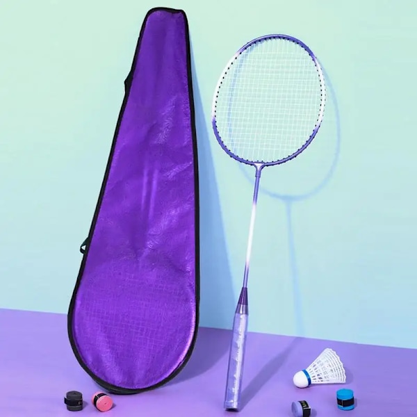 Badminton Ketsjer Sæt Bærbar 2 Personer Badminton Ketsjer Sæt Have Strand Badminton Udstyr Børn Professionel Dobbelt Ketsjer Blue C